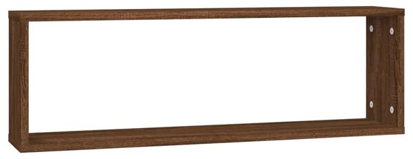 Kockaste zidne police 2 kom boja hrasta 80x15x26 5 cm drvene - Smeđi hrast 80 x 15 x 26.5 cm 2 1