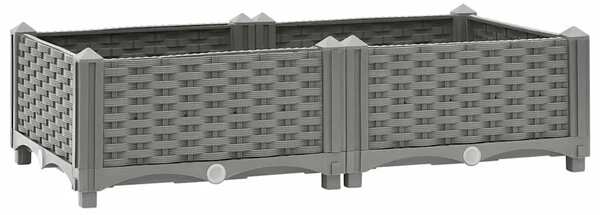 Povišena gredica 80 x 40 x 23 cm od polipropilena - Svjetlosiva 80 x 40 x 23 cm 1 Svjetlosiva
