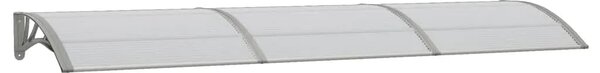 Nadstrešnica za vrata siva 300 x 75 cm polikarbonatna - Siva 300 x 75 cm 1 s 9 ploča