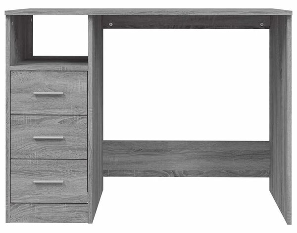 Radni stol s ladicama siva boja hrasta 102 x 50 x 76 cm drveni - Sivi hrast sonoma Sivi hrast sonoma