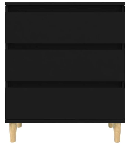Komoda crna 60 x 35 x 70 cm od konstruiranog drva - Crna 1 Crna