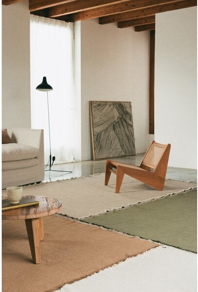 Krem ručno rađen pamučan tepih 140x200 cm Handloom – Lorena Canals