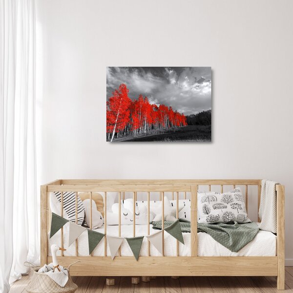 Staklena slika - Drveće u jesenskim bojama (70x50 cm)