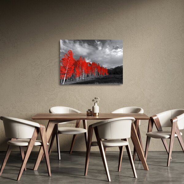 Staklena slika - Drveće u jesenskim bojama (70x50 cm)
