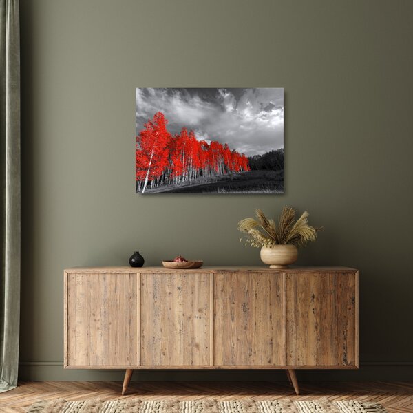 Staklena slika - Drveće u jesenskim bojama (70x50 cm)