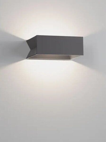 PALETO Vanjska Zidna Svjetiljka LED 9W IP65 3000K 702lm Siva NL9035119