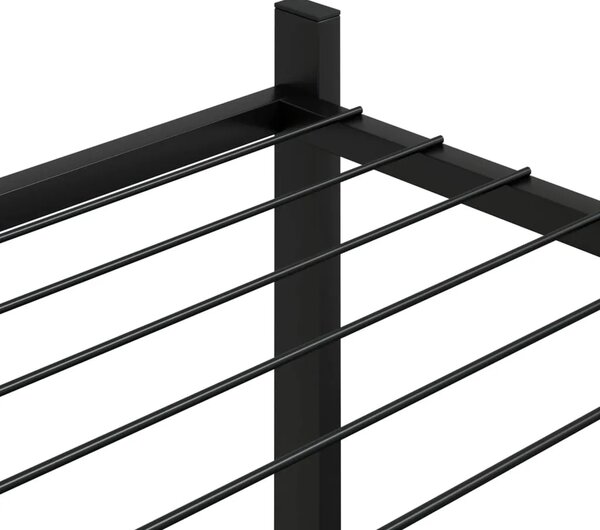 Stalak za cvijeće s kotačima 83 x 25 x 83 5 cm crni željezni - 1 S kotačem S kotačem