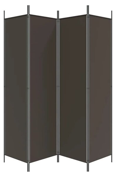 Paravan - Sobna pregrada s 4 panela smeđa 200 x 200 cm od tkanine - Smeđa 200 x 200 cm 1 1