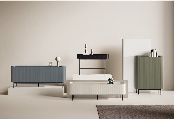 Crna komoda 200x80x40 cm Willa – MOME