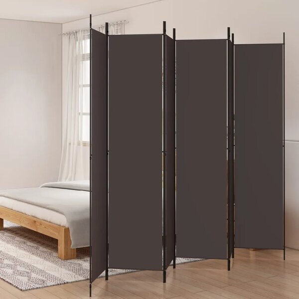 Paravan - Sobna pregrada s 6 panela smeđa 300x220 cm od tkanine - Smeđa 300 x 220 cm 1 1