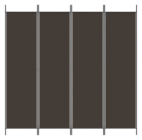 Paravan - Sobna pregrada s 4 panela smeđa 200 x 200 cm od tkanine - Smeđa 200 x 200 cm 1 1