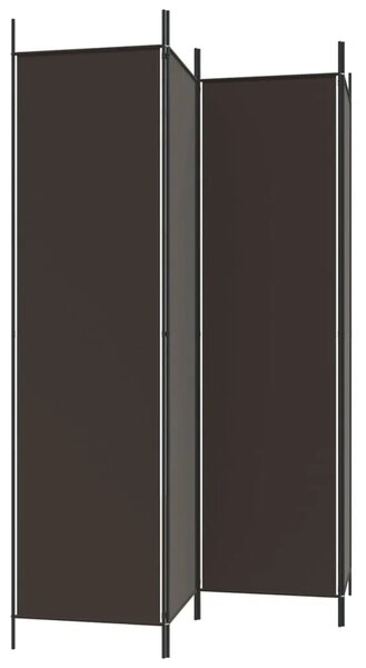 Paravan - Sobna pregrada s 4 panela smeđa 200 x 200 cm od tkanine - Smeđa 200 x 200 cm 1 1
