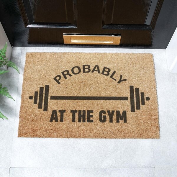 Otirač od kokosovih vlakana 40x60 cm Probably At The Gym – Artsy Doormats
