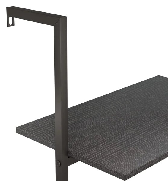 Naslanjajuće police s 5 razina crne 64 x 35 x 185 cm - Crna 1 185 cm Crna