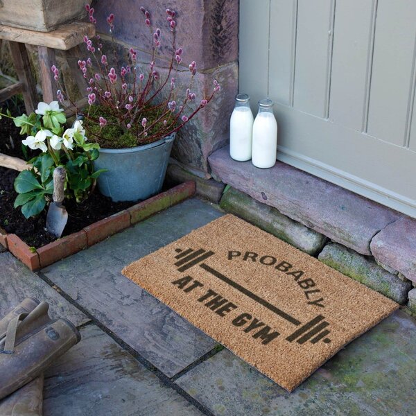 Otirač od kokosovih vlakana 40x60 cm Probably At The Gym – Artsy Doormats