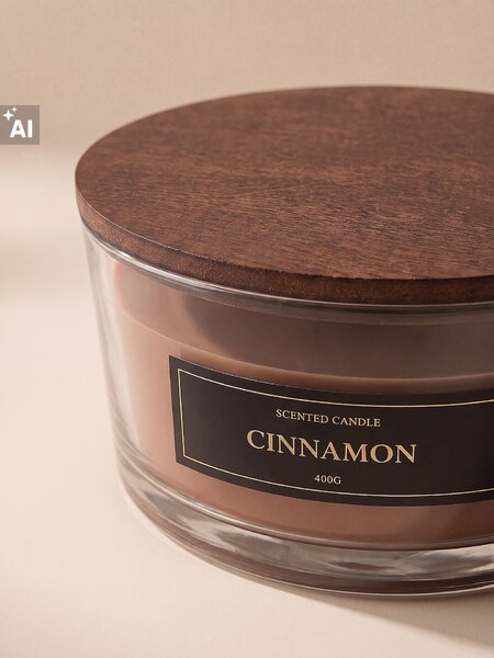 Sinsay - Mirisna svijeća s drvenim fitiljem Cinnamon