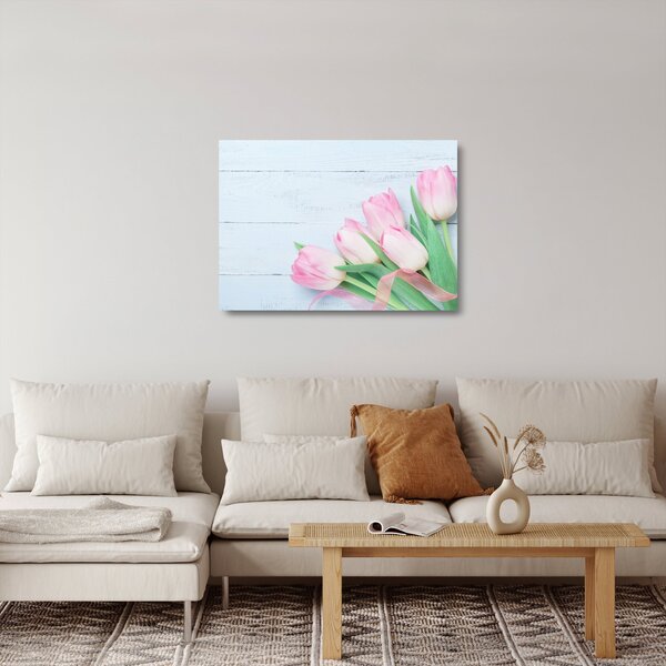 Staklena slika - Buket tulipana (70x50 cm)