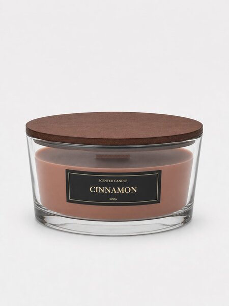 Sinsay - Mirisna svijeća s drvenim fitiljem Cinnamon