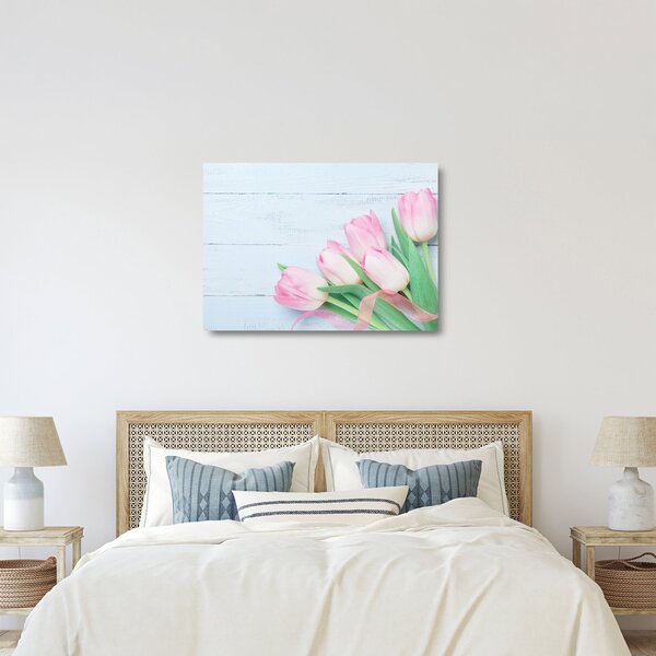 Staklena slika - Buket tulipana (70x50 cm)