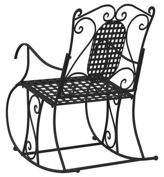 Klupa za ljuljanje 84 cm crna čelična - 84 x 54 x 95 cm 1 1 1