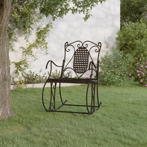 Klupa za ljuljanje 84 cm crna čelična - 84 x 54 x 95 cm 1 1 1