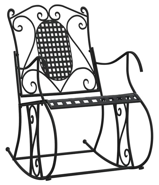 Klupa za ljuljanje 84 cm crna čelična - 84 x 54 x 95 cm 1 1 1