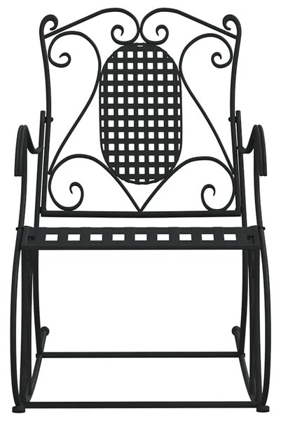 Klupa za ljuljanje 84 cm crna čelična - 84 x 54 x 95 cm 1 1 1