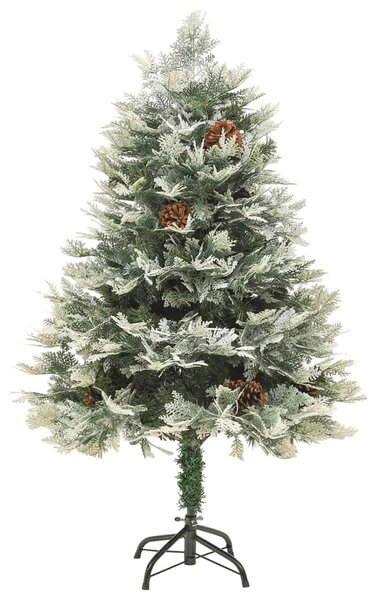 Osvijetljeno božićno drvce sa šiškama zeleno 150 cm PVC i PE - 150 x 90 cm 1 1 1