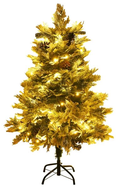 Osvijetljeno božićno drvce sa šiškama zeleno 150 cm PVC i PE - 150 x 90 cm 1 1 1