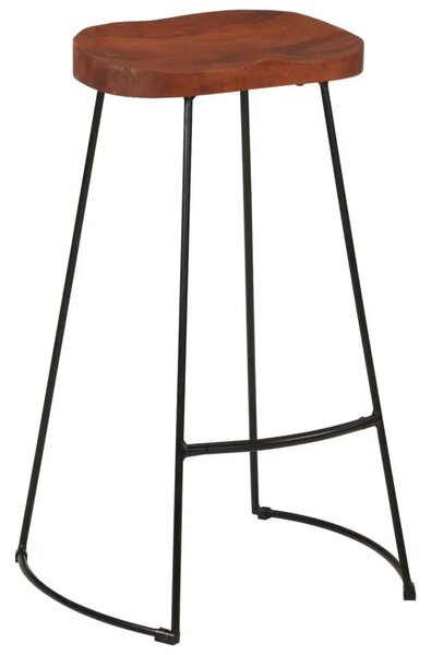 Barski stolci Gavin 2 kom 50 x 40 x 78 od masivnog drva manga - Smeđa 45 x 40 x 78 cm 2 masivno drvo manga