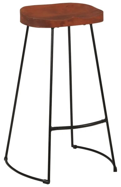 Barski stolci Gavin 2 kom 50 x 40 x 78 od masivnog drva manga - Smeđa 45 x 40 x 78 cm 2 masivno drvo manga
