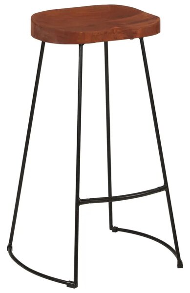 Barski stolci Gavin 2 kom 50 x 40 x 78 od masivnog drva manga - Smeđa 45 x 40 x 78 cm 2 masivno drvo manga