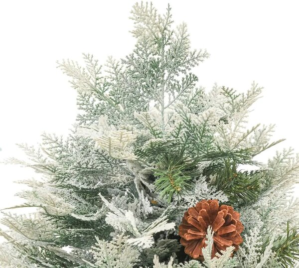 Osvijetljeno božićno drvce sa šiškama zeleno 150 cm PVC i PE - 150 x 90 cm 1 1 1