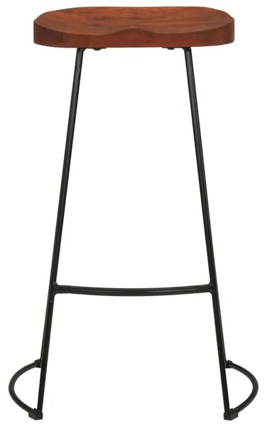 Barski stolci Gavin 2 kom 50 x 40 x 78 od masivnog drva manga - Smeđa 45 x 40 x 78 cm 2 masivno drvo manga