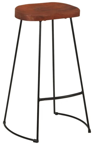 Barski stolci Gavin 2 kom 50 x 40 x 78 od masivnog drva manga - Smeđa 45 x 40 x 78 cm 2 masivno drvo manga