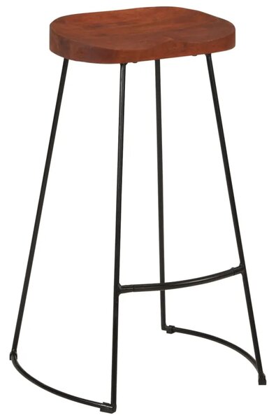 Barski stolci Gavin 2 kom 50 x 40 x 78 od masivnog drva manga - Smeđa 45 x 40 x 78 cm 2 masivno drvo manga