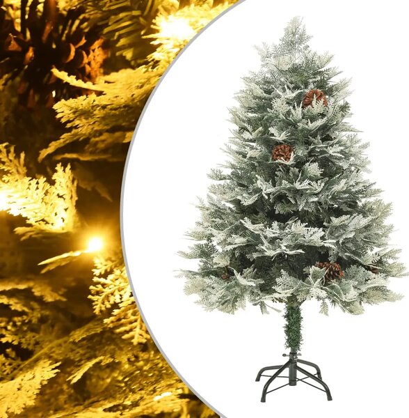 Osvijetljeno božićno drvce sa šiškama zeleno 150 cm PVC i PE - 150 x 90 cm 1 1 1