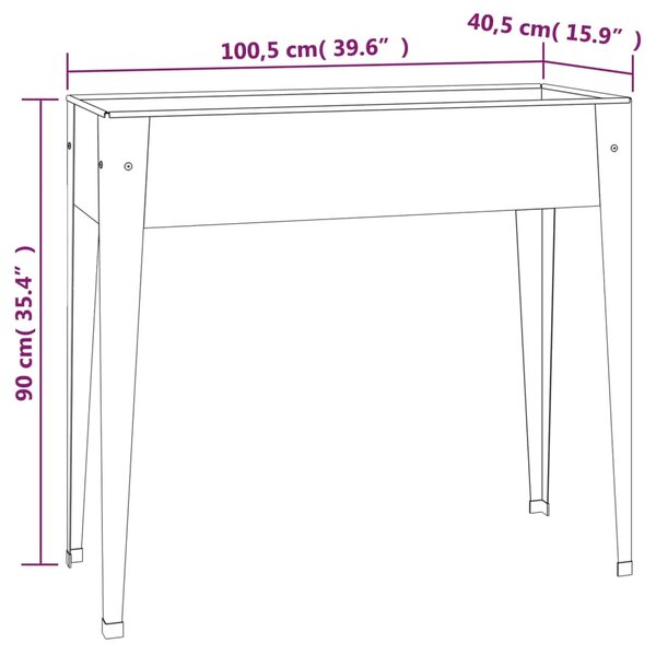 Vrtna sadilica 100 5 x 40 5 x 90 cm od pocinčanog čelika