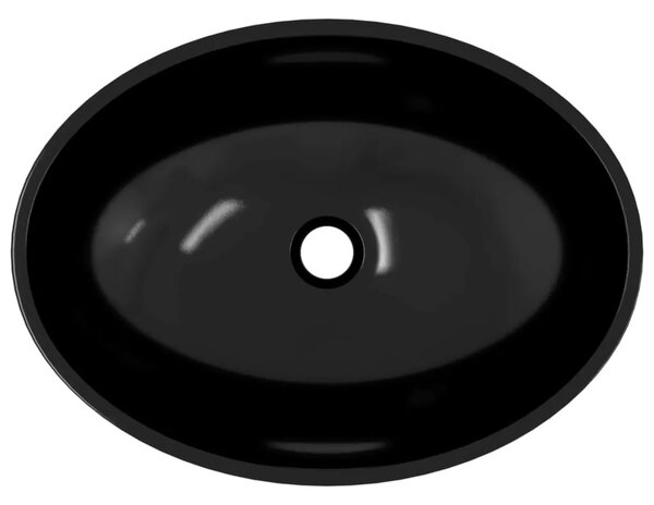 Lavabo - Umivaonik stakleni 50 x 37 x 14 cm crni - Crna Crna