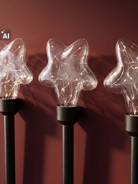 Sinsay - Set ubodnih LED vrtnih lampi s motivom zvjezdice 3 pack