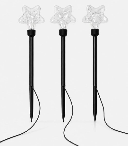 Sinsay - Set ubodnih LED vrtnih lampi s motivom zvjezdice 3 pack