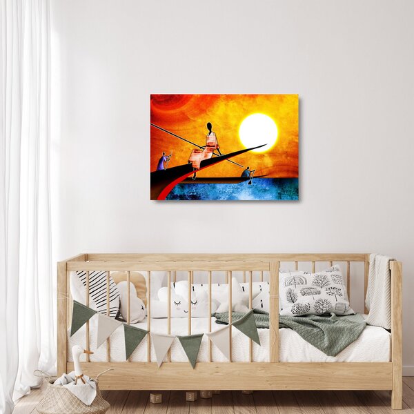 Staklena slika drevne antičke slike (70x50 cm)