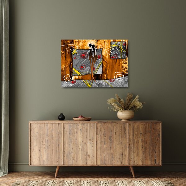 Staklena slika antičke slike (70x50 cm)