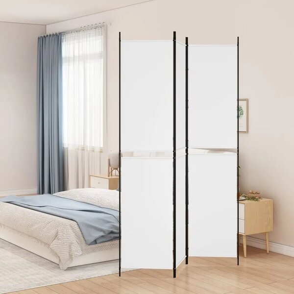 Paravan - Sobna pregrada s 3 panela bijela 150 x 220 cm od tkanine - Bijela 150 x 220 cm 1 1
