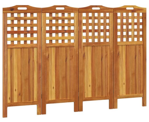 Paravan - Sobna pregrada s 4 panela 162x2x115 cm masivno bagremovo drvo - 162 x 2 x 115 cm 1 162 x 2 x 115 cm