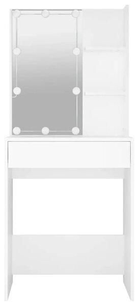 Toaletni stolić s LED svjetlima bijeli 60x40x140 cm - Bijela 1 Bijela