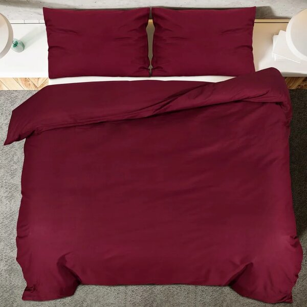 Set posteljine za poplun Bordo 200x200 cm pamučni - Bordo 200 x 200 cm + 60 x 70 cm 1 1