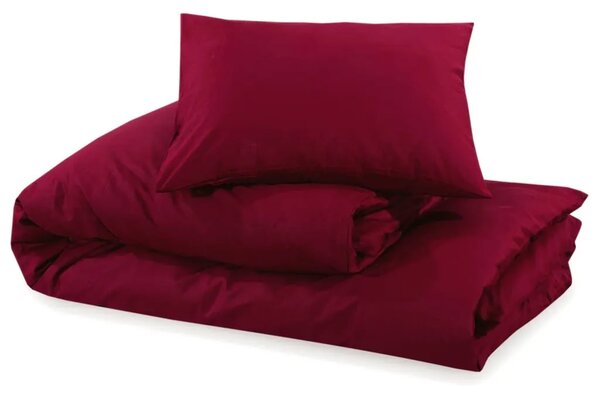 Set posteljine za poplun Bordo 200x200 cm pamučni - Bordo 200 x 200 cm + 60 x 70 cm 1 1