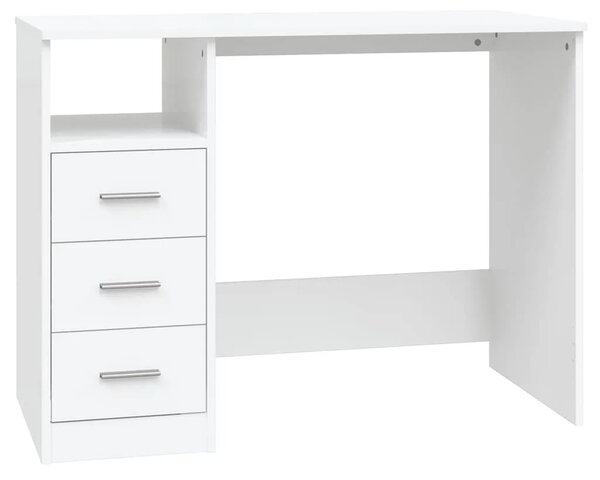 Radni stol s ladicama bijeli 102 x 50 x 76 cm konstruirano drvo - Bijela Bijela
