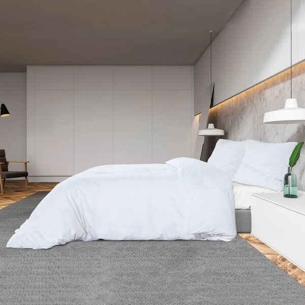 Set posteljine za poplun bijeli 220 x 240 cm pamučni - Bijela 220 x 240 cm + 65 x 65 cm 1 1